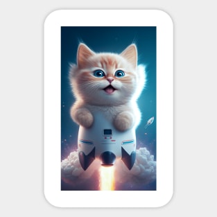 rocket kitten Sticker